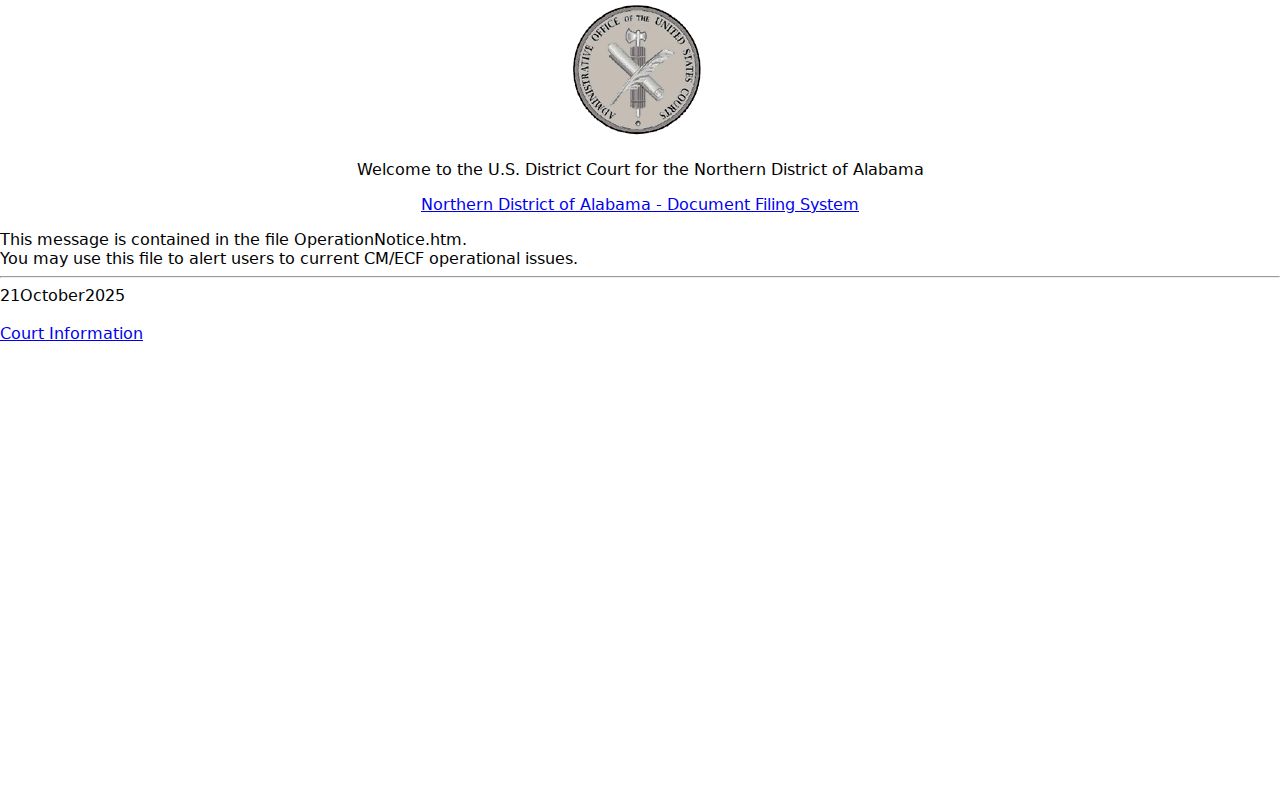 Cherokee County federal case lookup in Northern District CM ECF