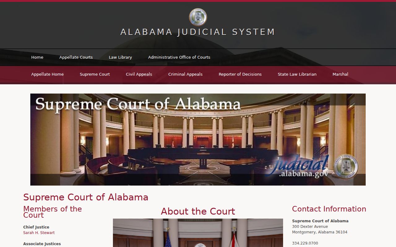 Cherokee County court date research through the Supreme Court of Alabama